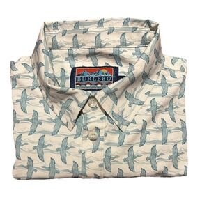 Burlebo Shirt Performance Men's M Ducks All Over Pattern Button Up